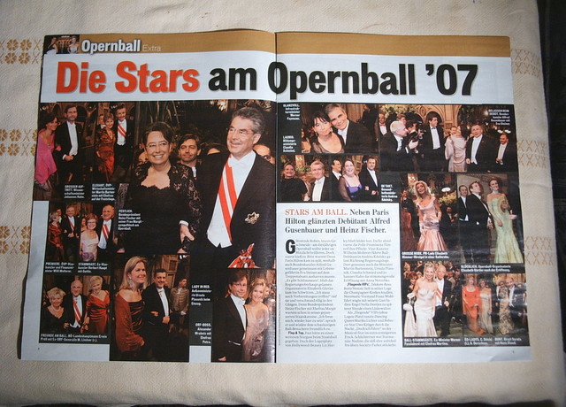 Seite 4 und 5 aus Opernballbeilage Ã–sterreich vom 16. Februar 2007.